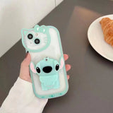 Stitch Apple silicone crash-resistant Men and women lovers phone case (Suitable for various iPhone models，When buying please Notes your iPhone model)