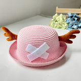 Chopper rolelogo lovely cartoon cos accessories dome antlers summer sunhat